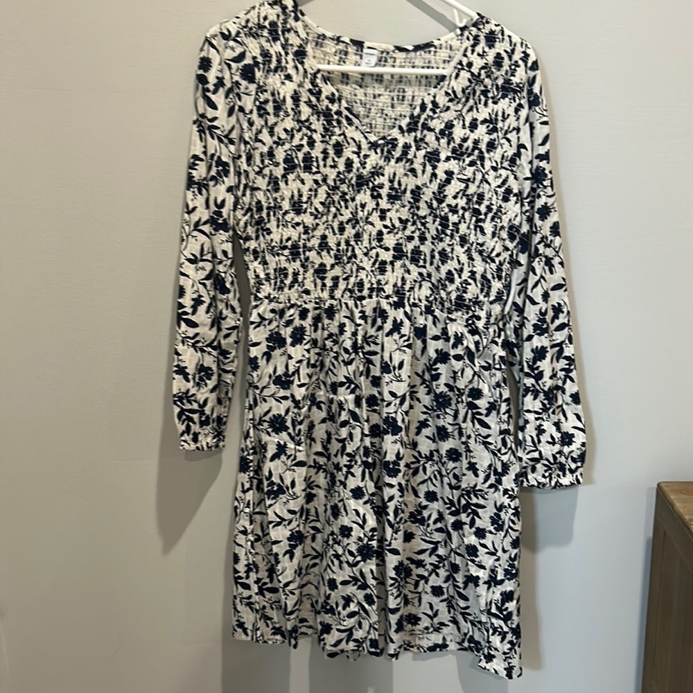 Old navy - navy blue floral print dress